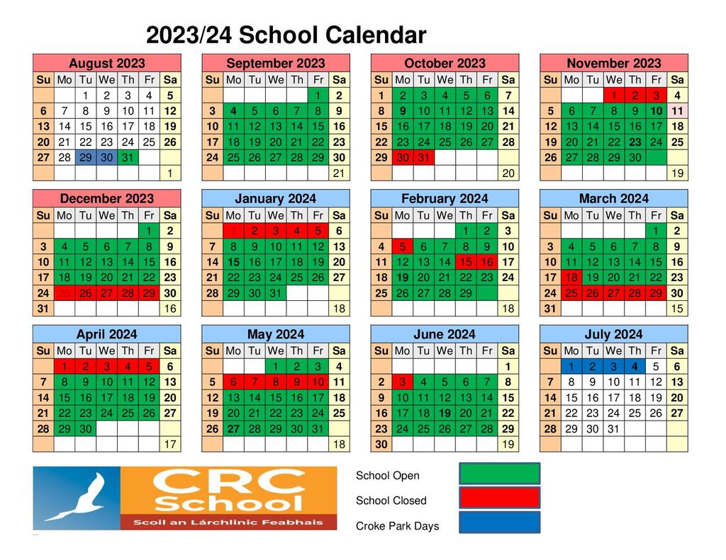 School Calendar  Staff 23 24